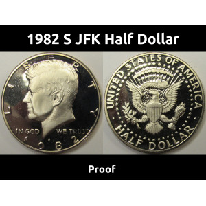 1982 S JFK Half Dollar - vintage flashy proof coin
