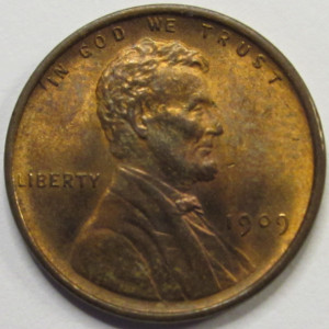 1909 VDB Lincoln Wheat Cent - antique first year of issue uncirculated American coin