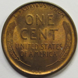 1909 VDB Lincoln Wheat Cent - antique first year of issue uncirculated American coin