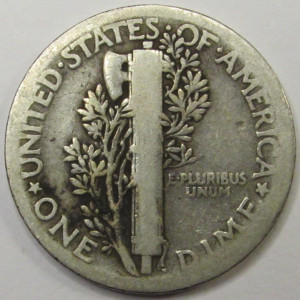 1916 Mercury Dime - antique first year of issue American silver dime