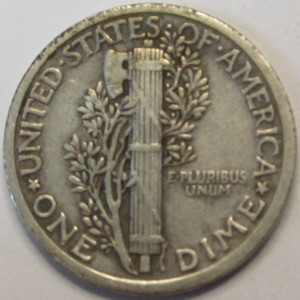 1918 Mercury Dime - antique better condition American dime