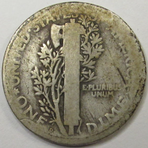 1919 D Mercury Dime - antique Denver mintmark American dime
