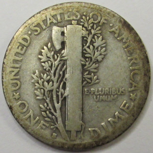 1919 S Mercury Dime - antique San Francisco mintmark 