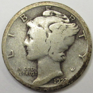 1923 S Mercury Dime - antique San Francisco mintmark silver coin