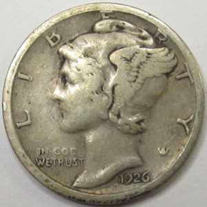 1926 S Mercury Dime - vintage San Francisco mintmark low mintage coin
