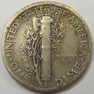 1926 S Mercury Dime - vintage San Francisco mintmark low mintage coin