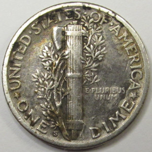 1927 S Mercury Dime - vintage San Francisco mintmark coin