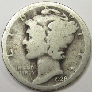 1928 S Mercury Dime - vintage San Francisco mintmark silver coin
