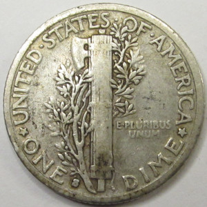 1931 S Mercury Dime - vintage San Francisco mintmark low mintage dime