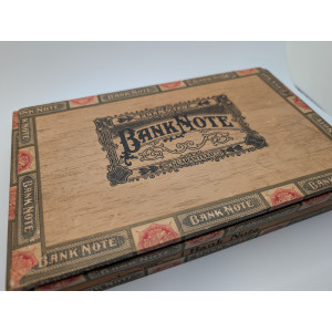 Lot of 130+ vintage 1960-2000s mint and proof coins in vintage Bank Note cigar box