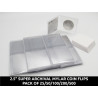 Super Archival 2.5" Mylar Coin Flips - heavy duty plastic - choose quantity 25 / 50 / 100 / 200 / 500