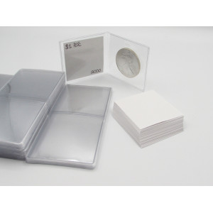 Super Archival 2.5" Mylar Coin Flips - heavy duty plastic - choose quantity 25 / 50 / 100 / 200 / 500