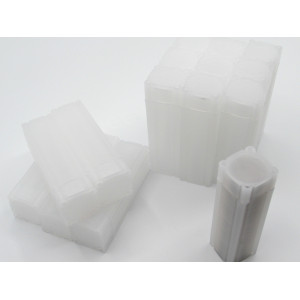 Square Nickel Coin Tubes - Pack of 5 / 10 / 20 - archival quality plastic