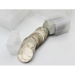 Square Half Dollar Coin Tubes - Pack of 5 / 10 / 20 - archival quality plastic