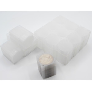 Square Half Dollar Coin Tubes - Pack of 5 / 10 / 20 - archival quality plastic