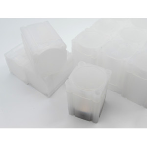 Square Large Dollar Tubes - Pack of 5 / 10 / 20 - archival quality plastic