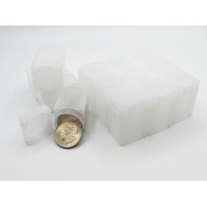 Square Large Dollar Tubes - Pack of 5 / 10 / 20 - archival quality plastic
