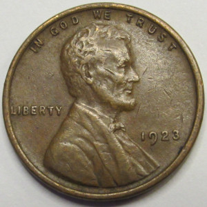 1923 Lincoln Wheat Cent - antique better condition American wheat penny