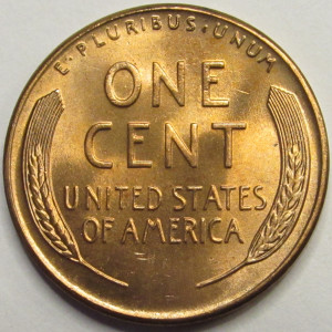 1958 Lincoln Wheat Cent - final year of issue red uncirculated penny