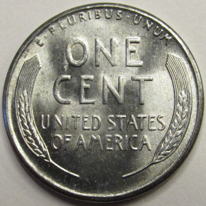 1943 S Lincoln Wheat Cent - antique uncirculated steel penny from San Francisco