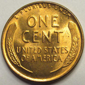1938 D Lincoln Wheat Cent - antique Denver mintmark red uncirculated penny