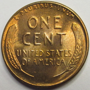 1954 Lincoln Wheat Cent - antique fifties uncirculated wheat penny