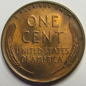 1950 Lincoln Wheat Cent - antique toned uncirculated American wheat penny