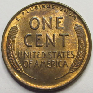 1935 Lincoln Wheat Cent - antique uncirculated American wheat penny