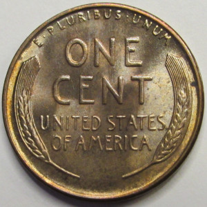 1940 S Lincoln Wheat Cent - antique toned American wheat penny