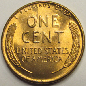 1944 Lincoln Wheat Cent - uncirculated WW2 era American penny