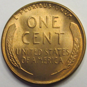 1948 Lincoln Wheat Cent - antique uncirculaed American wheat penny