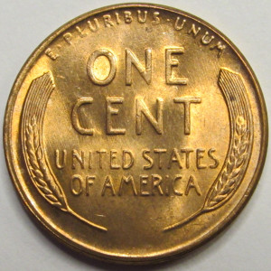 1958 D Lincoln Wheat Cent - antique final year of issue American wheat penny