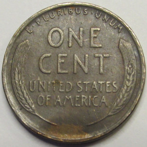 1920 Lincoln Wheat Cent - antique odd color American wheat penny