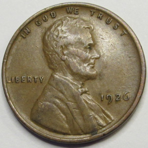 1926 Lincoln Wheat Cent - antique better grade American wheat penny