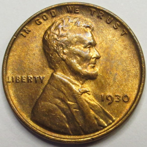 1930 Lincoln Wheat Cent - uncirculated American wheat penny