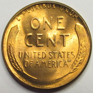 1949 D Lincoln Wheat Cent - antique Denver mintmark red uncirculated penny