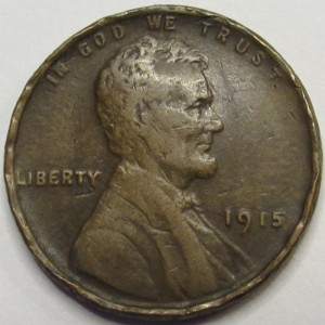 1915 Lincoln Wheat Cent - antique earlier date American wheat penny