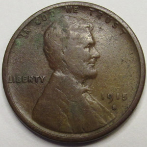 1915 S Lincoln Wheat Cent - antique San Francisco mintmark low mintage penny