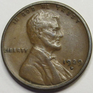 1929 D Lincoln Wheat Cent - antique better condition American wheat penny