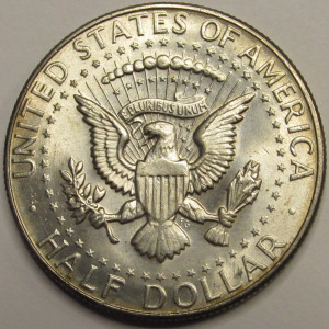 1966 JFK Half Dollar - 40 percent silver uncirculated American coin