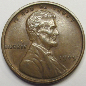 1909 Lincoln Wheat Cent - antique first year of issue American wheat penny