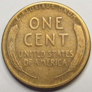 1915 S Lincoln Wheat Cent - antique San Francisco mintmark wheat penny