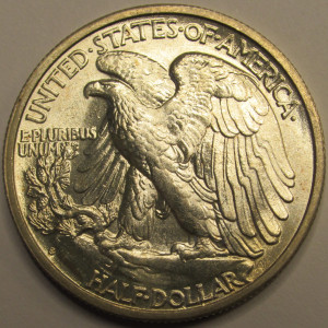 1941 S Walking Liberty Half Dollar - antique uncirculated American silver coin