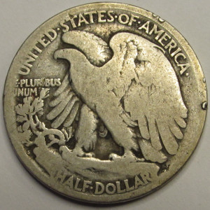 1921 S Walking Liberty Half Dollar - scarce San Francisco mintmark coin