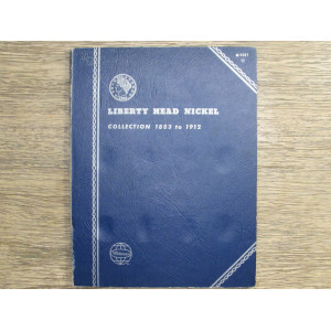 Whitman coin folder for Liberty V Nickels from 1883 to 1912 - vintage display