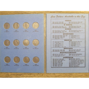 Whitman classic coin folder for Liberty V Nickels from 1883 to 1913 - vintage
