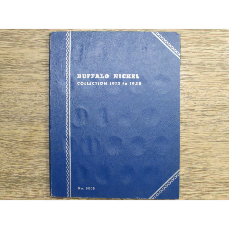 Whitman classic coin folder for Buffalo Nickels from 1913 to 1938 - vintage display