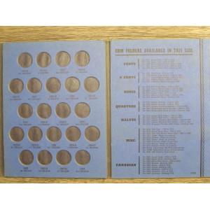 Whitman classic coin folder for Buffalo Nickels from 1913 to 1938 - vintage display