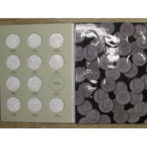 HE Harris coin folder for Kennedy Half Dollars - 1964-1984 - vintage