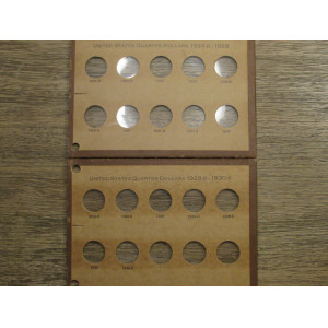 Wayte Raymond coin board set for Standing Liberty Quarters - 1924-1930 - vintage
